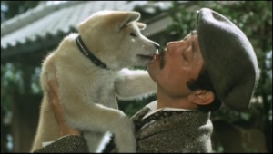 La statua di Hachiko felice, finalmente assieme al suo padrone